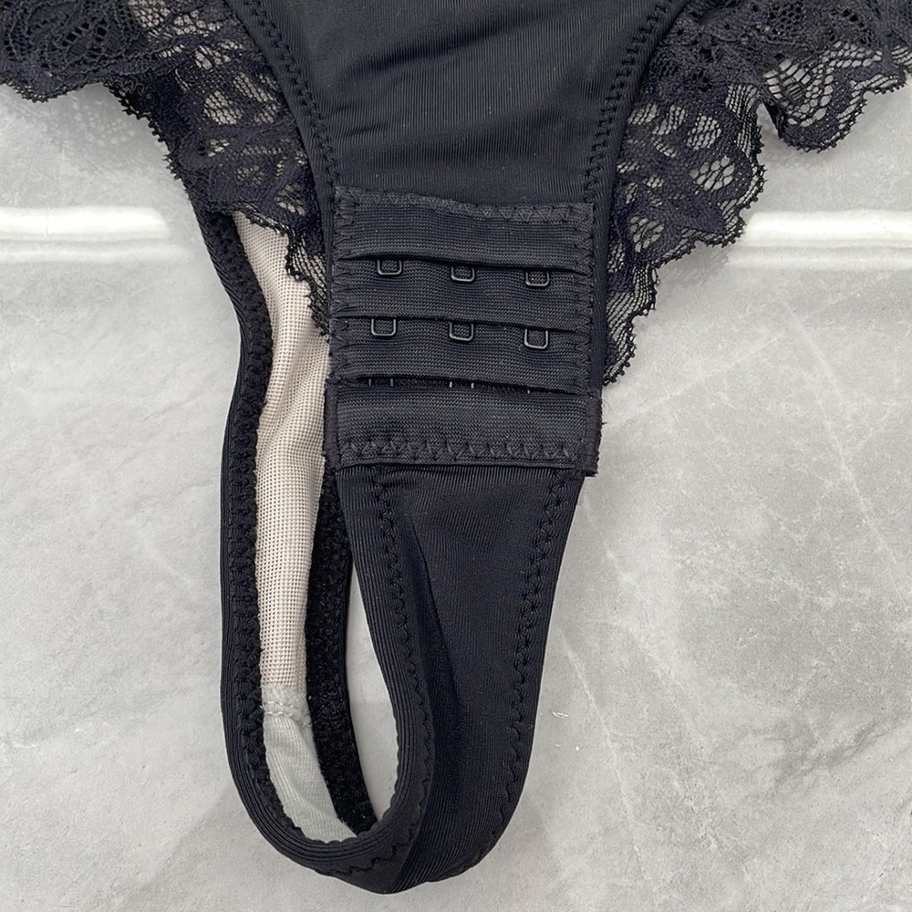 Women's HeyShape V-Neck Lace Sculpting Shaping Thong Bodysuit Medium - Picture 8 of 16